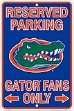 Florida Gators Fans Reserved Parking Sign Metal 8 x 12 embossed