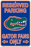 Florida Gators Fans Reserved Parking Sign Metal 8 x 12 embossed at Amazon.com