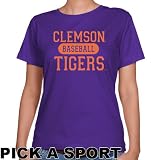 Clemson Tigers Ladies Purple Custom Sport Classic Fit T-shirt - (XX-Large)