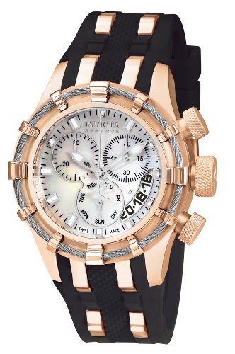 Invicta Women's 6950 Reserve Collection Bolt Chronograph Black Polyurethane Watch