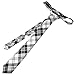 TopTie Unisex Black and White Plaid Skinny 2