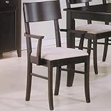 Springs Dining Arm Chair with Fabric Seat (Set of 2)