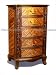 Wood Bark Tall Storage Table Drawers Dresser Chest Accent