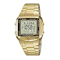 CASIO Collection DB-360GN-9AEF - Reloj de caballero de cuarzo, correa de resina color oro (con cron�metro, alarma, luz)