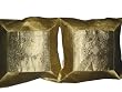 2 Old Gold Elephant Silk Pillow Covers Sari Cushion Covers 16x16