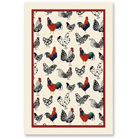 Linen Tea Towel Rooster