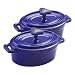 Kitchen & Housewares : Rachael Ray Covered Oval 12-oz. Casserole Pots Set of 2- Blue