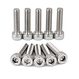 【ノーブランド品】M6x25　A2　ステンレス製　ネジ　六角　キャップ　ヘッド　ソケット　アレン　キー　ボルト　10個