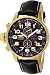 Gold Tone Stainless Steel Lefty Force Chronograph Leather Strap