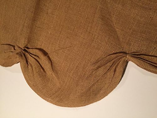 Tan Burlap Jute Scalloped Tree Skirt - Natural 42" Round - Christmas Holiday Decor - Includes 5 Cork Tree Ornaments