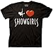 Showgirls I Heart Showgirls Classic 90s Dance Adult Black Tee T-Shirt