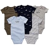 Carters Blue, Brown & Stripes 5-pk. Bodysuit NAVY/MULTI 9 Mo