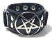 Pentagram Wristband Black Metal Gothic Emo Punk Death Bracelet
