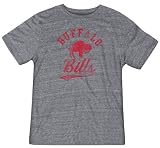 NFL Men's Buffalo Bills Retro Big Sweep Tee (Dark Grey Heathered, X-Large)
