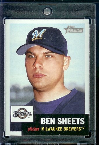 2002 Topps Heritage # 99 Ben Sheets Milwaukee Brewers Baseball Card - Mint Condition - Shipped In Protective ScrewDown Case!