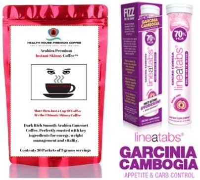 Instant Skinny Coffee (Large 30 count bag) + Plus Bonus, Linetabs Diet Weight Loss.