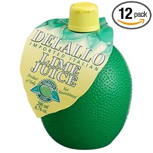 Delallo Juice Lime 6 75 Ounce Plastic
