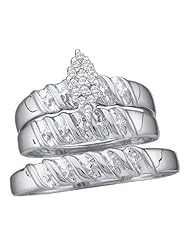 0.11CTW DIAMOND CLUSTER TRIO SET