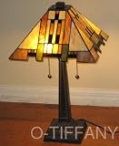 Tiffany Style Stained Glass Table Lamp Aspen Mission
