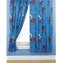CharacterWorld Spiderman Light Blue Spidey Curtains Including Tie Backs, 72 Inch