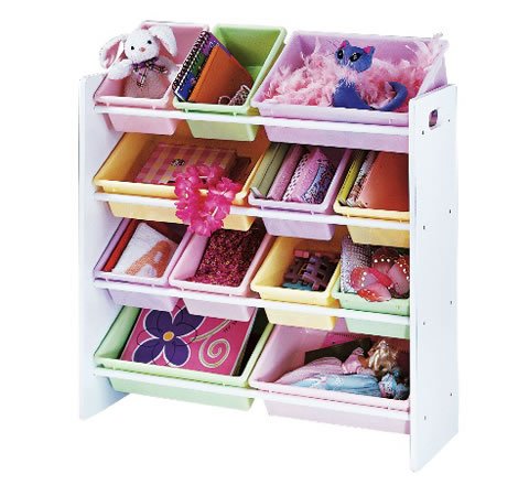 Kitchen: 12 Bin Organizers in Pastel or Primary Colors