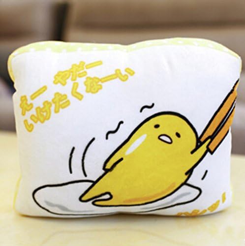 Super Cute Creative Gudetama Yolk Home Office Plush Pillow Hand Warmer (01)
