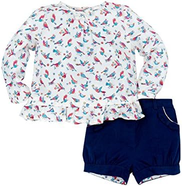 Monsoon Baby girl Baby Honey Bird Top and Shorts Set Size 0-3 Months Navy