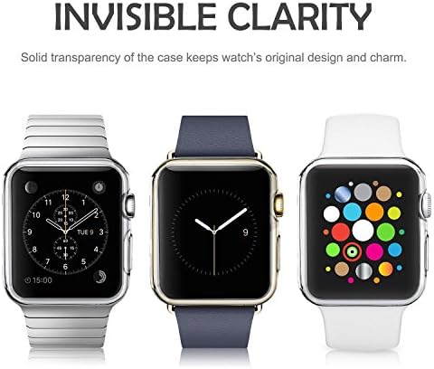 Apple Watch Case,MOUSE Monster Flexible Ultra-Thin Clear TPU Cases Cover for Apple Watch / Watch Sport / Watch Edition 2015 Release 2015 (42 mm)Semi-transparent,Exact Fit / Absolutely NO Bulkiness Soft Case