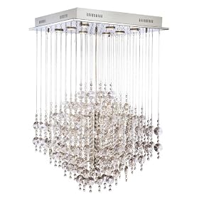 Crystal Cloud Suspension Halogen Chandelier