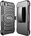 iPhone 7 Case, Kaptron Full Body Protective Rugged Dual Layer Holster Case with Kickstand and Belt Clip for Apple iPhone 7 (Black)
