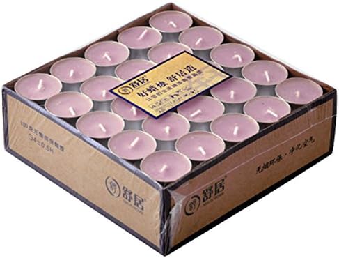 GREENEARTHTM Generic 50 Pieces/Lot Round Figure Smokeless Candles to Tea Wax Creative Romantic Birthday Party (Pink)