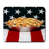 American as Apple Pie with Flag Patriotic USA Large Mousepad