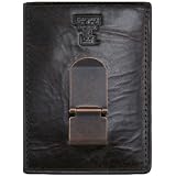 Fossil Texas Tech Red Raiders Brown Leather Card Holder & Money Clip