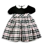 Hartstrings - Toddler Girls Short Sleeve Dress, Black, White, Red (Size 4T)