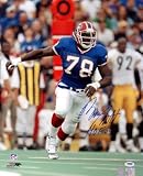Bruce Smith Autographed Buffalo Bills 16x20 Photo HOF 09 PSA/DNA