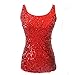 MapleClan Party Club Wear Glitter Sequined Women's Vest Tank Top