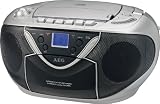 Acquista AEG SRR 4326 Radioregistratore stereo (Lettore MP3-CD, Sintonizzatore AM/FM, Scomparto per audiocassette) colore: Argento