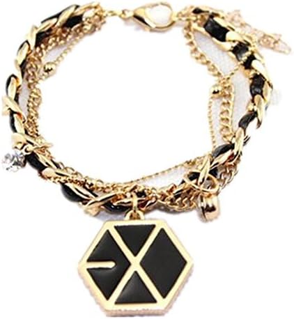 KPOP EXO ALL MEMBERS SUPPORT BRACELET GOLDEN OF (EXO) by KPOPStore