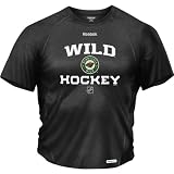 Reebok Minnesota Wild Authentic Team Hockey Heathered Speedwick T-Shirt Large