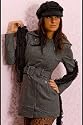 Damen Kurzmantel Longjacke grau Winterjacke  Wolljacke