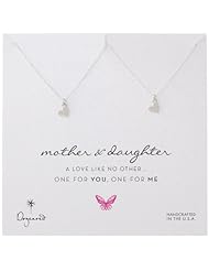 Dogeared "One For You One For Me" 2 Mother and Daughter Heart Sterling Silver Necklace, 18