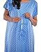 Smart Hospital Delivery Gown Blue Polka S/M