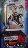 Calgary Flames NHL Diecast Zamboni by Upper Deck with Miikka Kiprusoff Card 2006 Hockey Team Collectible