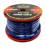 IMAGE OF Absolute P4100BL 4-Gauge Spool Power Wire Cable, 100 feet (Blue)