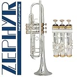 Zephyr 606S Deluxe Double-Braced Silver Trumpet w/Gold Trim Outfit