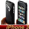 AEVI24 Apple iPhone 3G / 3GS Designer Schutzh�lle Silikon TPU H�lle Etui Tasche Case Hard Cover S S-Line Schwarz-Schwarz Black TOP
