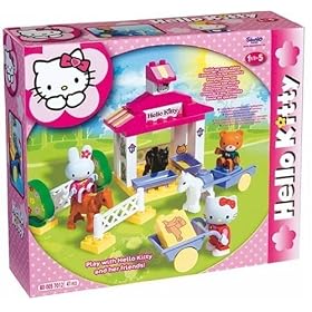 BIG - 57012 - Play BIG Bloxx - Ecurie � poneys Hello Kitty avec figurines Hello Kitty inclus (Import Allemagne)