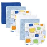 Luvable Friends 6 Pack Washcloths, Blue