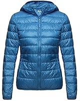 Wantdo Women's Hooded Packable Ultra Light Weight Down Coat Short Outwear