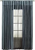 Review   / Designer Taffeta Banded Window Curtain Panel